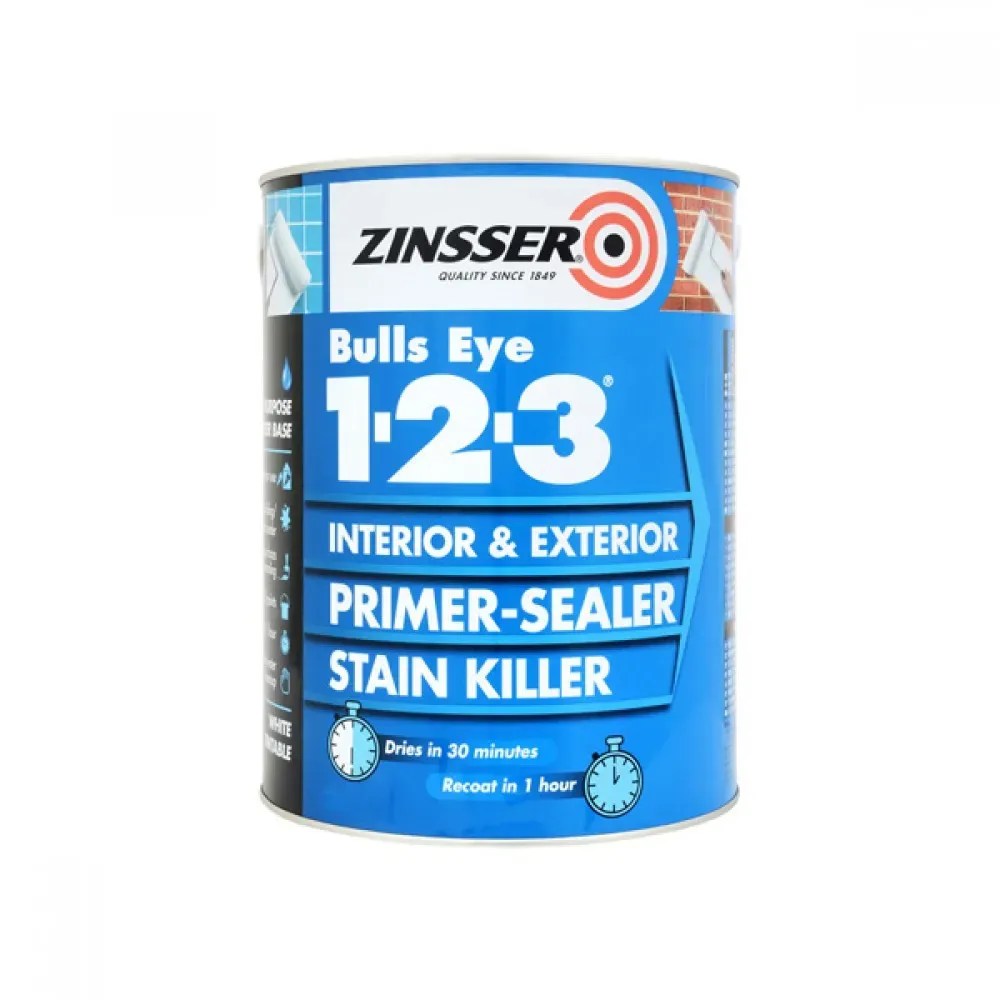 Zinsser Bulls Eye 123 Primer Sealer 5lt Frank Roche & Sons Ltd