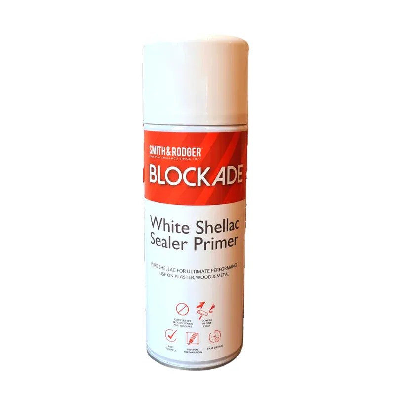 Blockade White Shellac Sealer Primer Spray 400ml Frank Roche & Sons Ltd