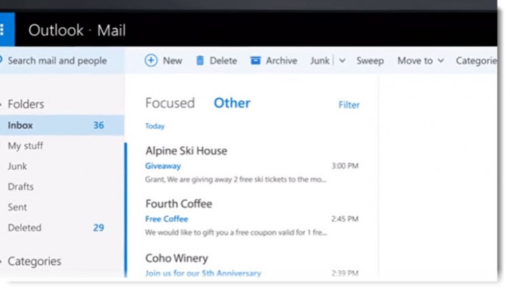 Nuevas funciones en Outlook para controlar la bandeja de entrada