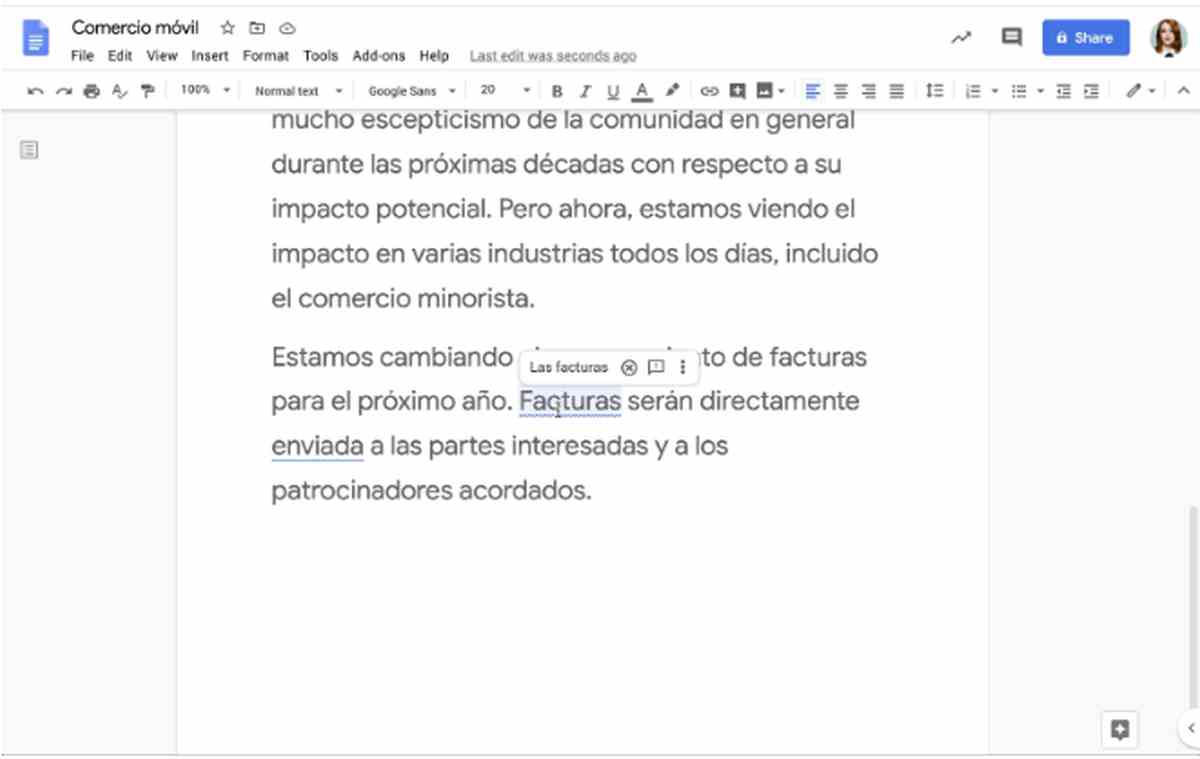 Google Docs comienza a llevar sus herramientas de escritura asistida al