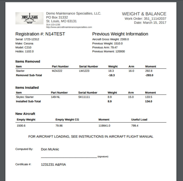 Aircraft Maintenance Software for A&P shops Quantum MX