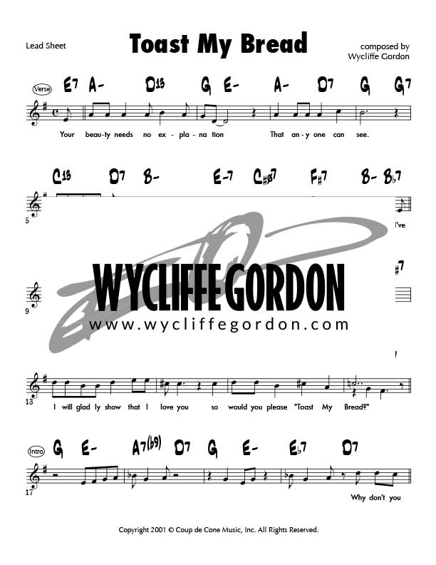 Sheet Music Wycliffe Gordon