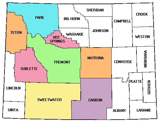 Mapserver Fremont County Wy Fremont County Wyoming Genealogical Records