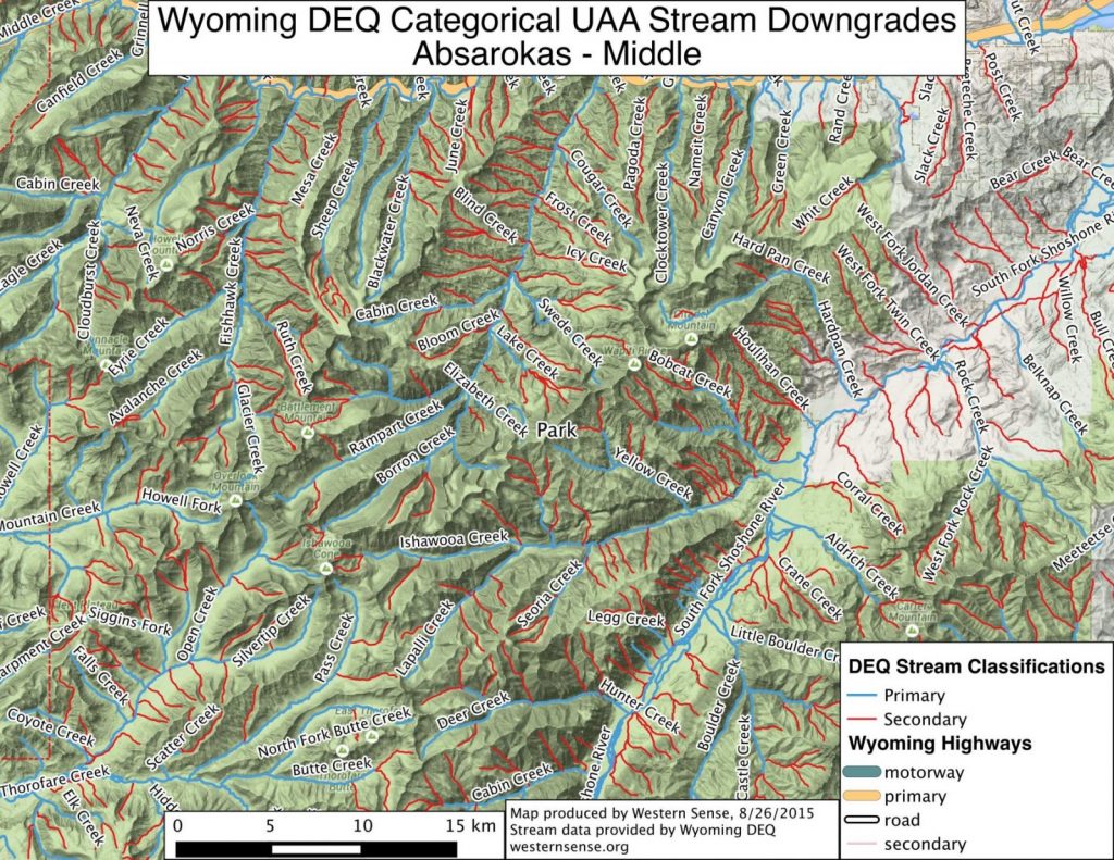 Absarokas Lake Plateau Topographic Map Poster Don't Give Up on Clean Water Maps of the Reclassified Streams & How to