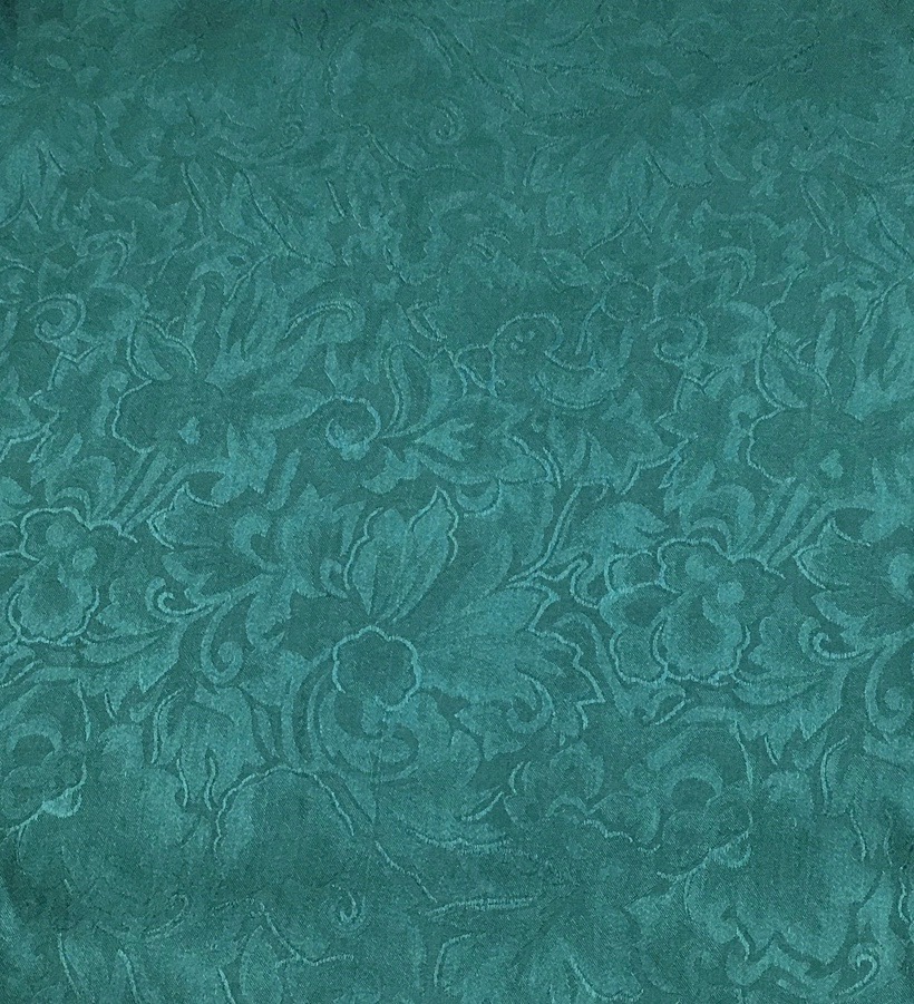 Teal Jacquard Silk Scarf Wyoming Traders