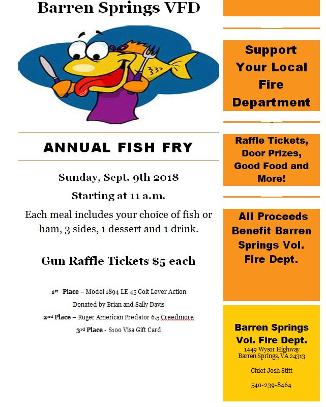 Barren Springs VFD Annual Fish Fry Wythe the News