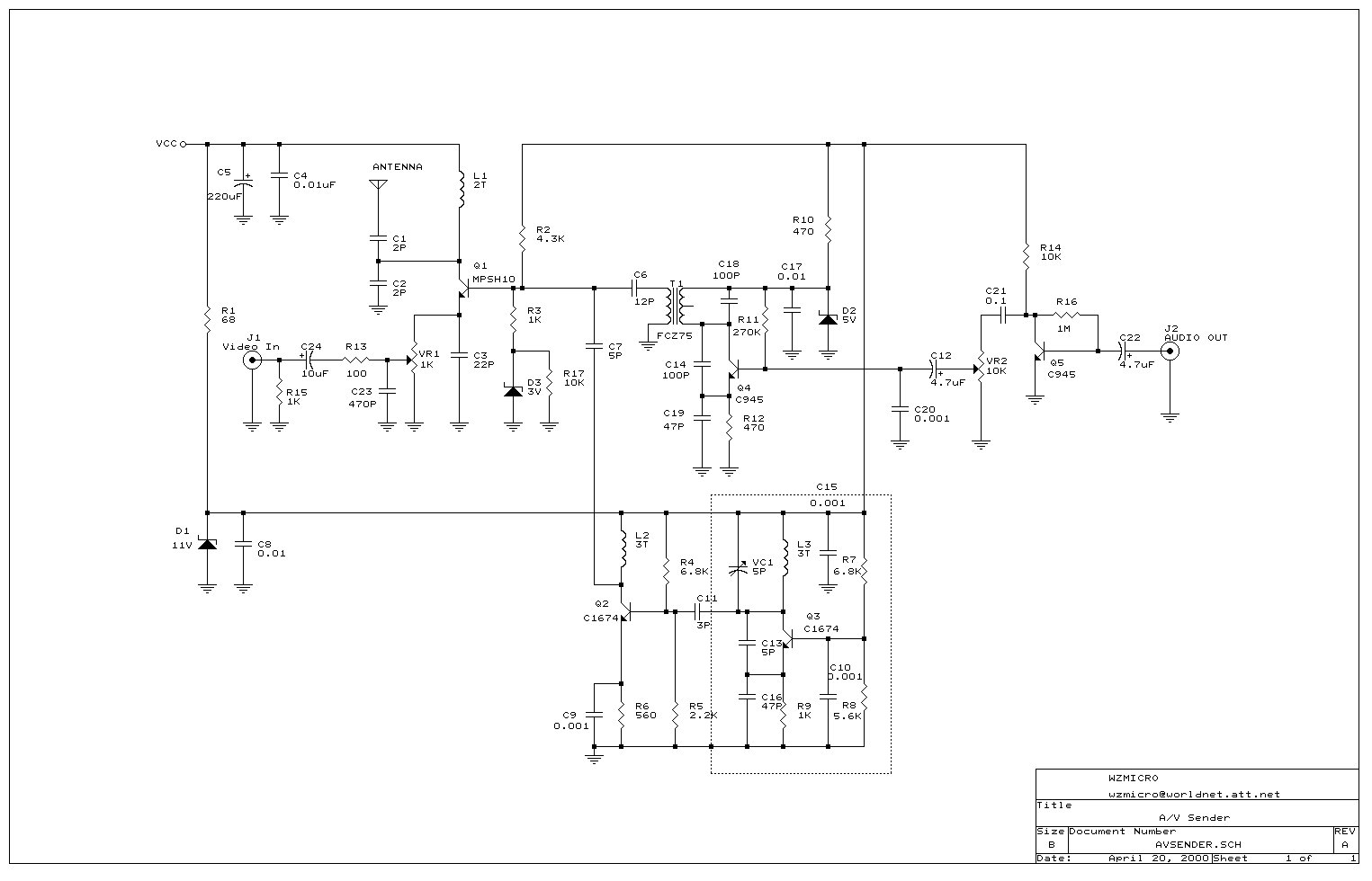 Wireless video transmitter