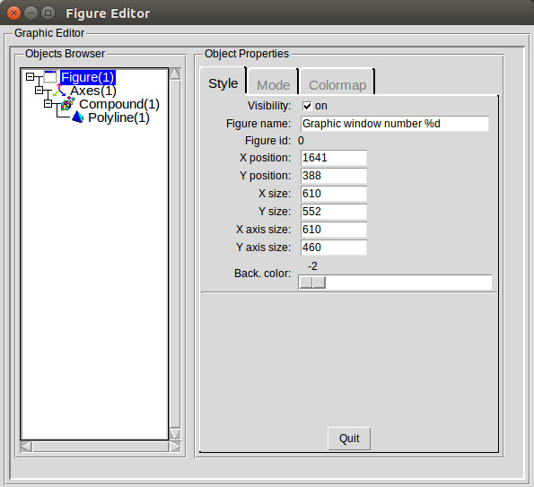 Advanced Scilab plot formatting using gcf() and gca() functions x