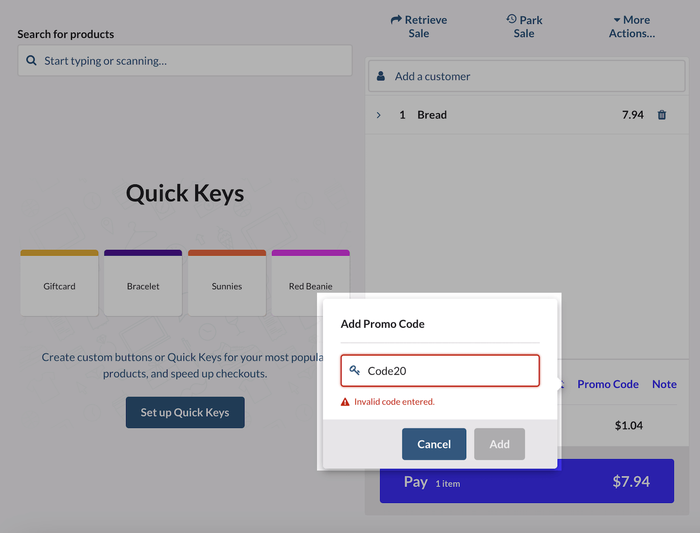 Using promo codes with promotions Lightspeed Retail (XSeries)
