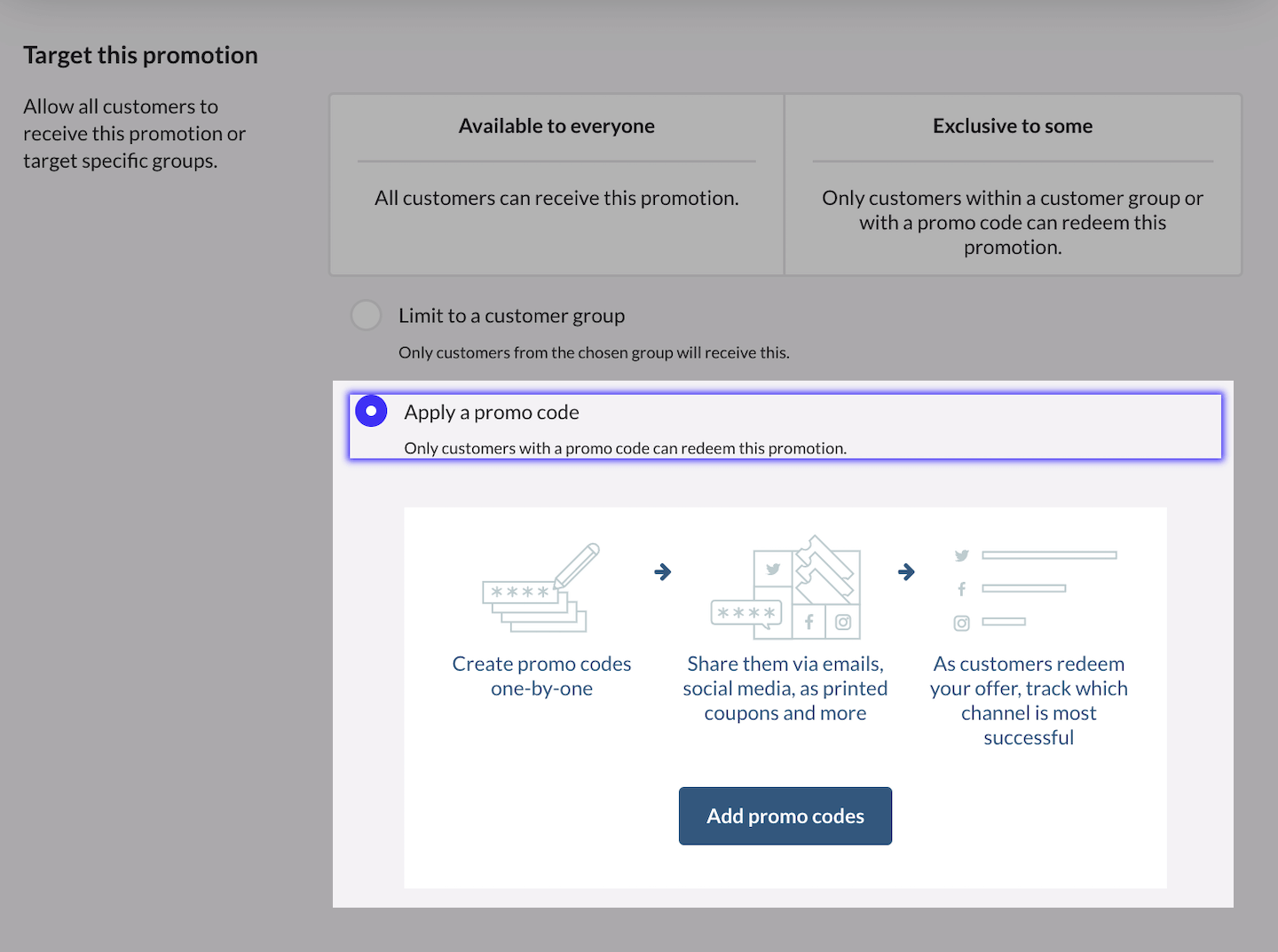 Using promo codes with promotions Lightspeed Retail (XSeries)