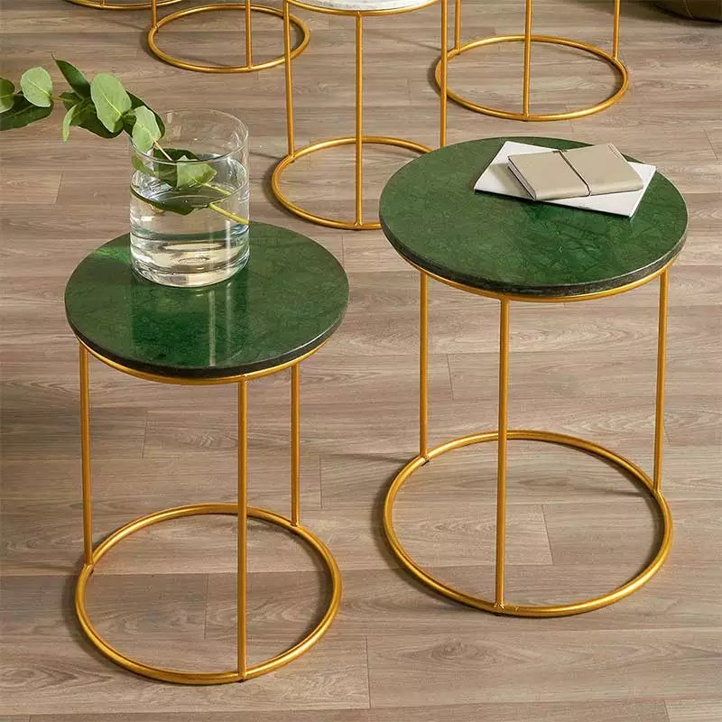 Set Of Green Marble Nest Tables atelieryuwa.ciao.jp