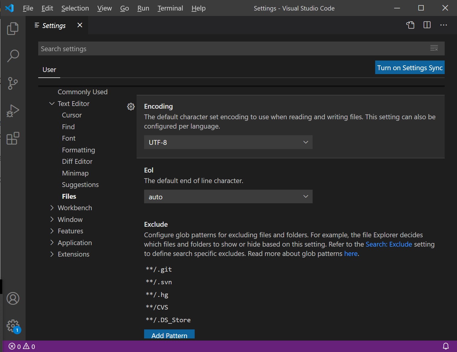 Set Text Editor File Encoding