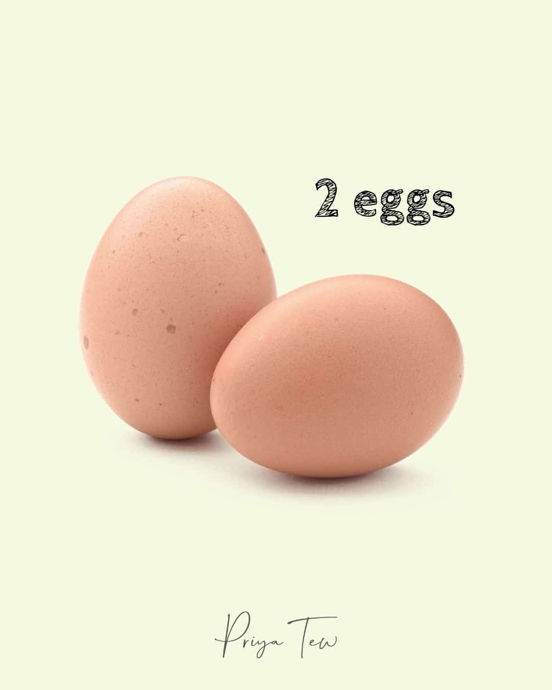 2 eggs is a portion of protein