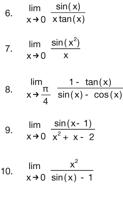Trigonometric limits