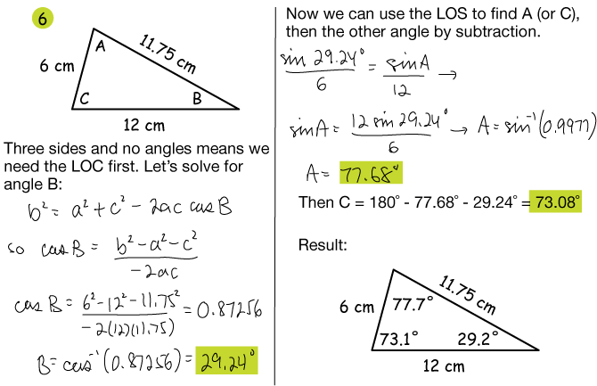 Nonright triangle trig
