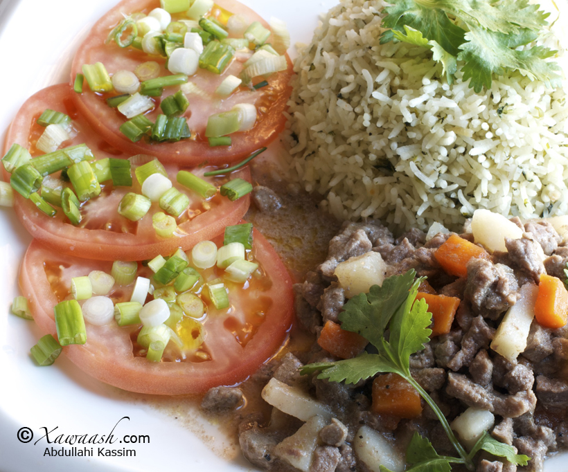 Beef Cubes with Vegetables (Suqaar) Cubes de Boeuf aux Légumes
