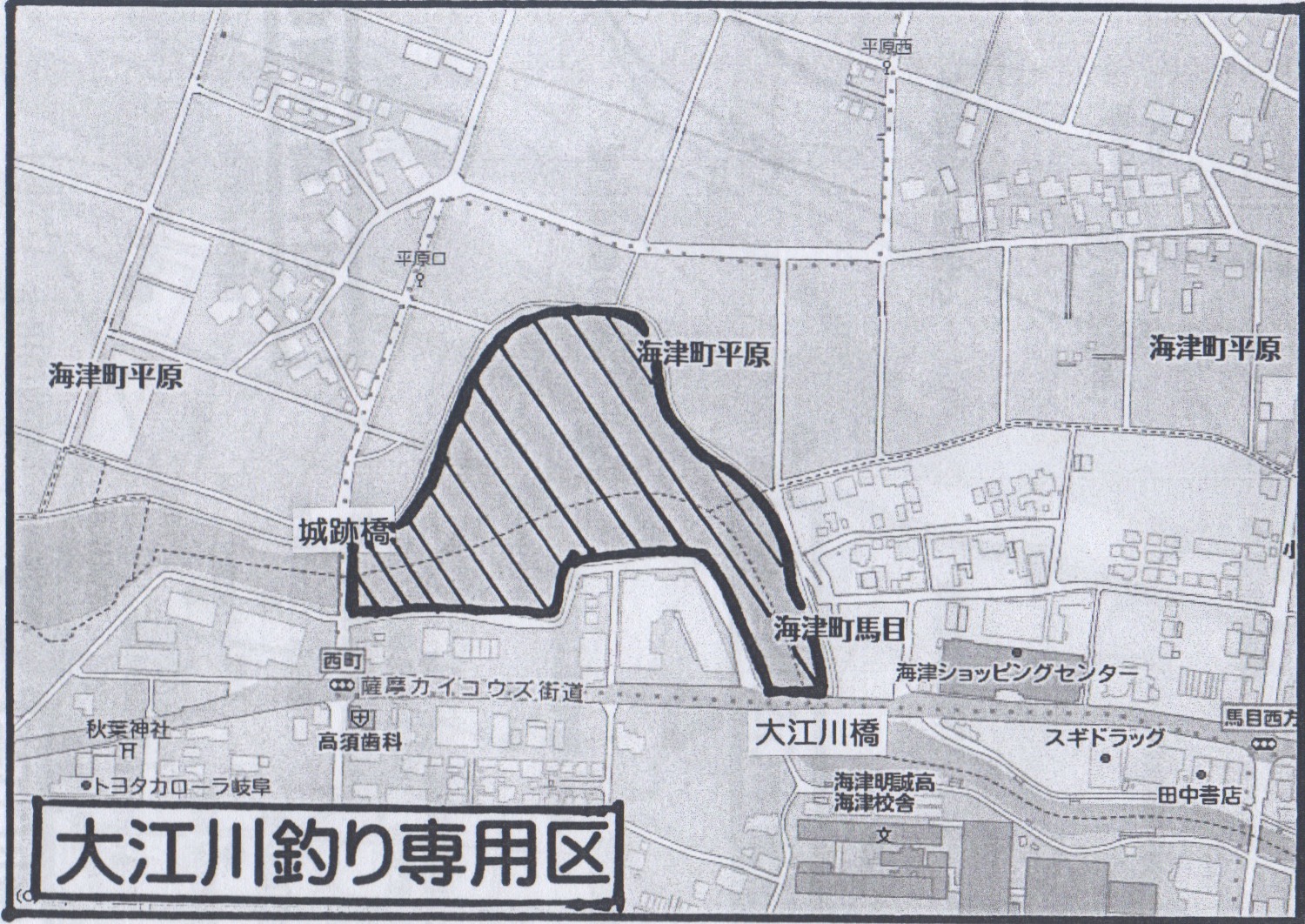 大江川 釣り禁止区域と釣り専用区域 Bass Report