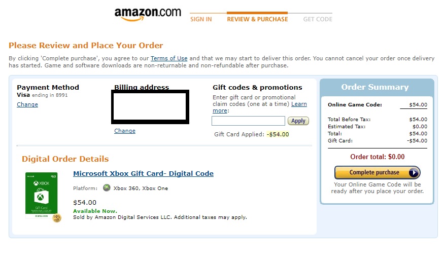 How buy US Xbox Live Gift Cards on Amazon Xbox Store Checker