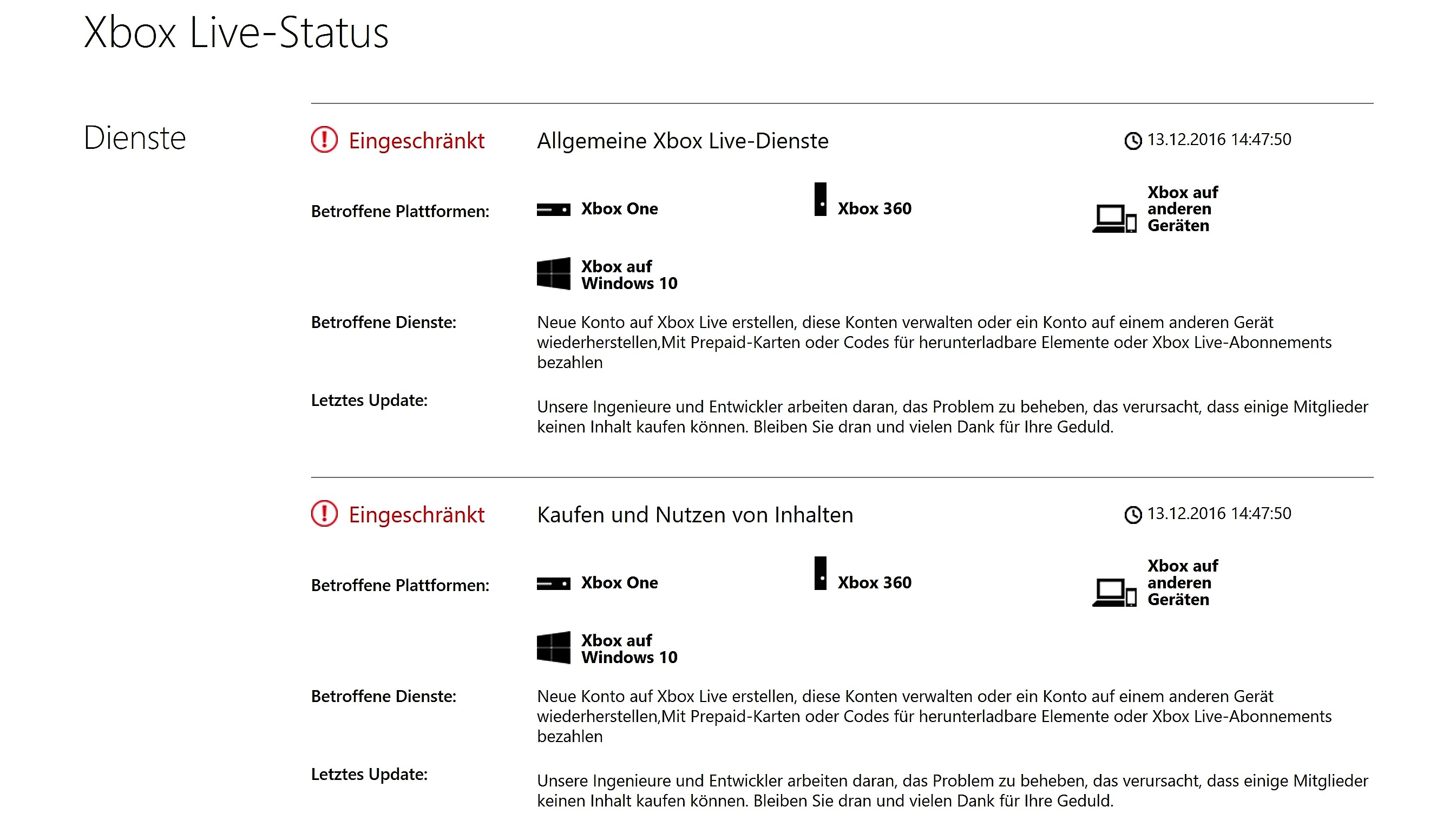 Probleme Xbox Live und EAServer down Xboxmedia