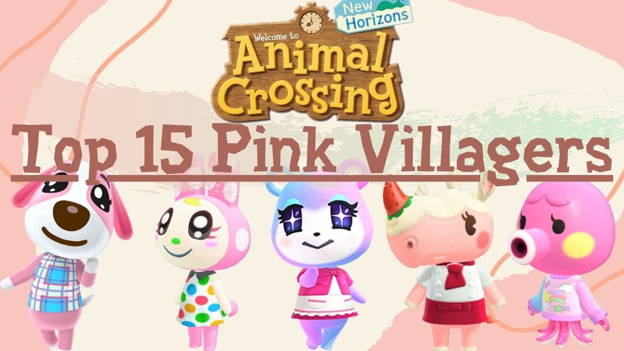 Animal Crossing New Horizons villageois roses