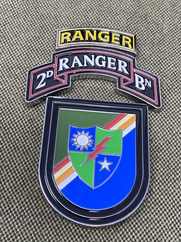 Ranger Scroll Car Badge 2/75 Full Color 2nd BN Excalibur Industries