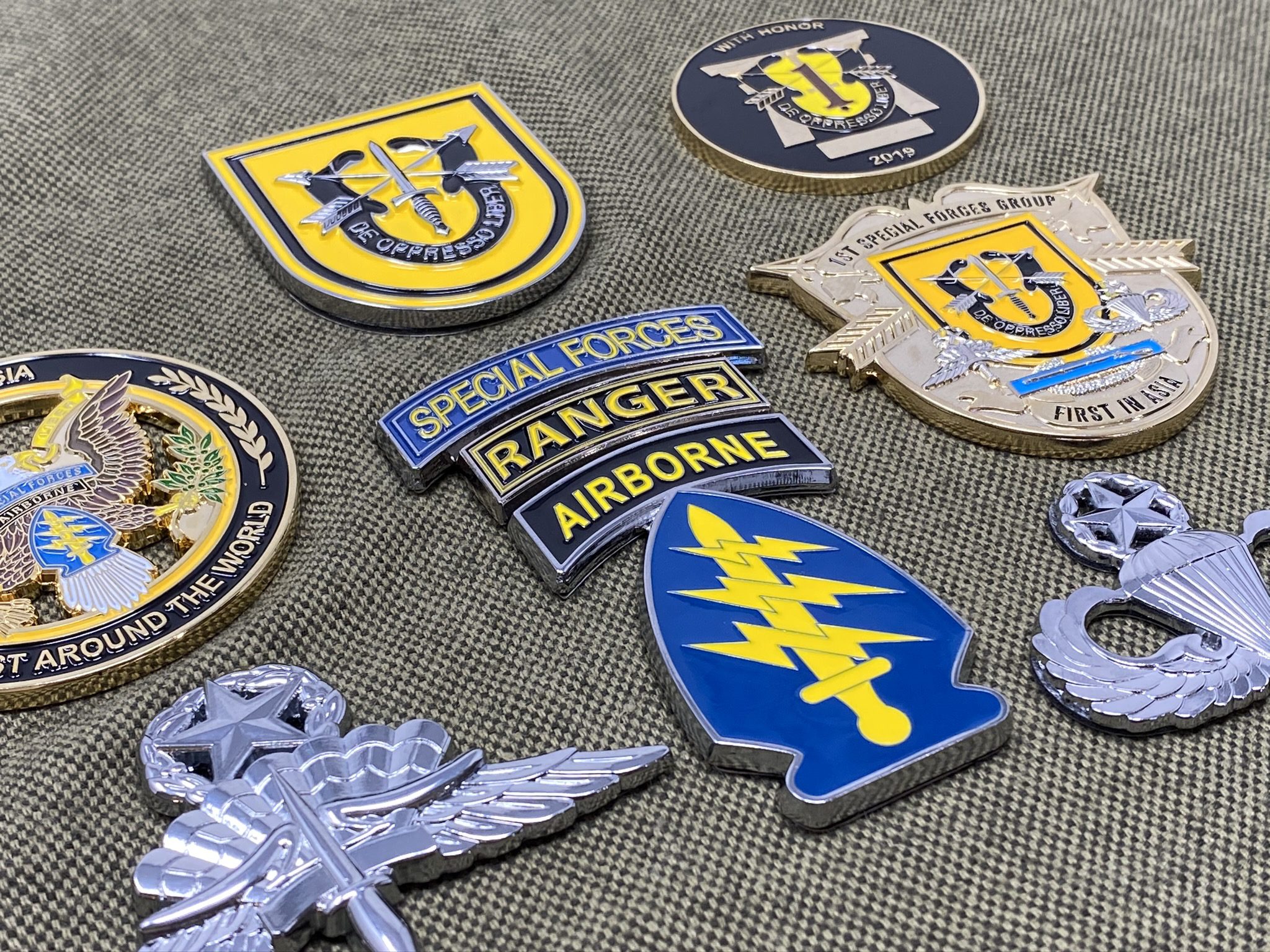 1st Special Forces Group Challenge Coin SF Crest 2 1/2 Inch