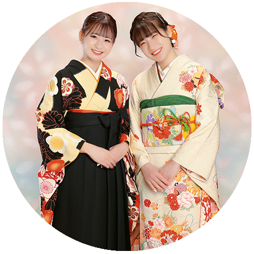 卒業式 袴レンタル 前橋で貸衣装レンタルはふかの衣裳前橋 自由の森 成人式振袖 七五三 卒業式袴