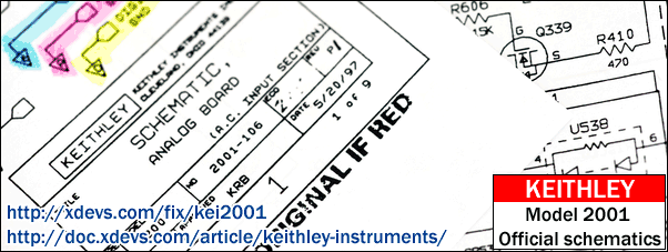Xdevs Com Keithley Model 2001 Repair And Service Notes