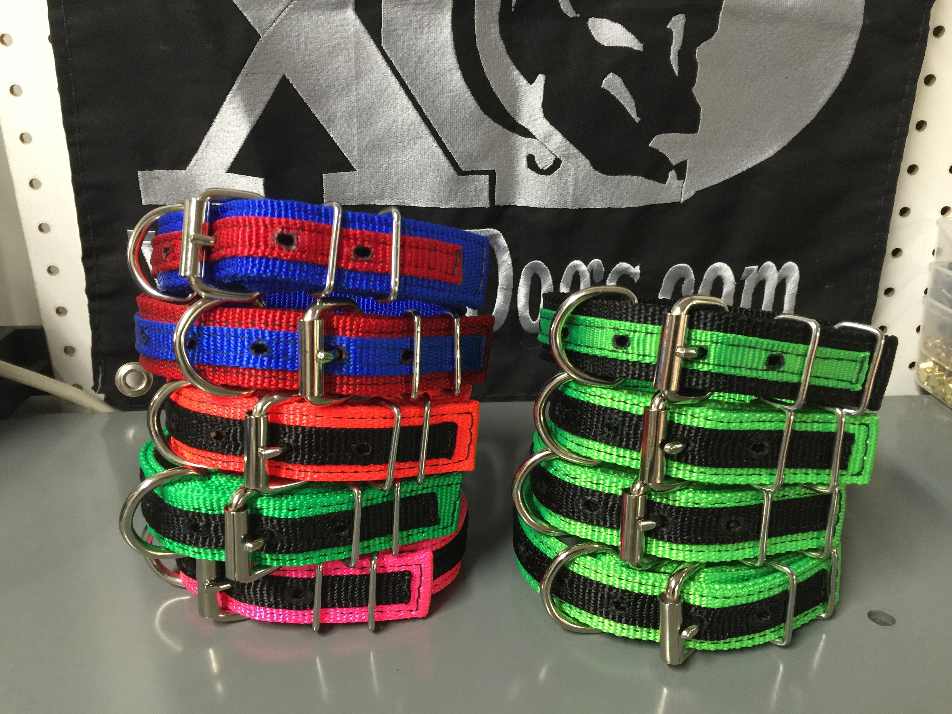 Custom 1″ Wide Nylon Dog Collars XDream Dogs