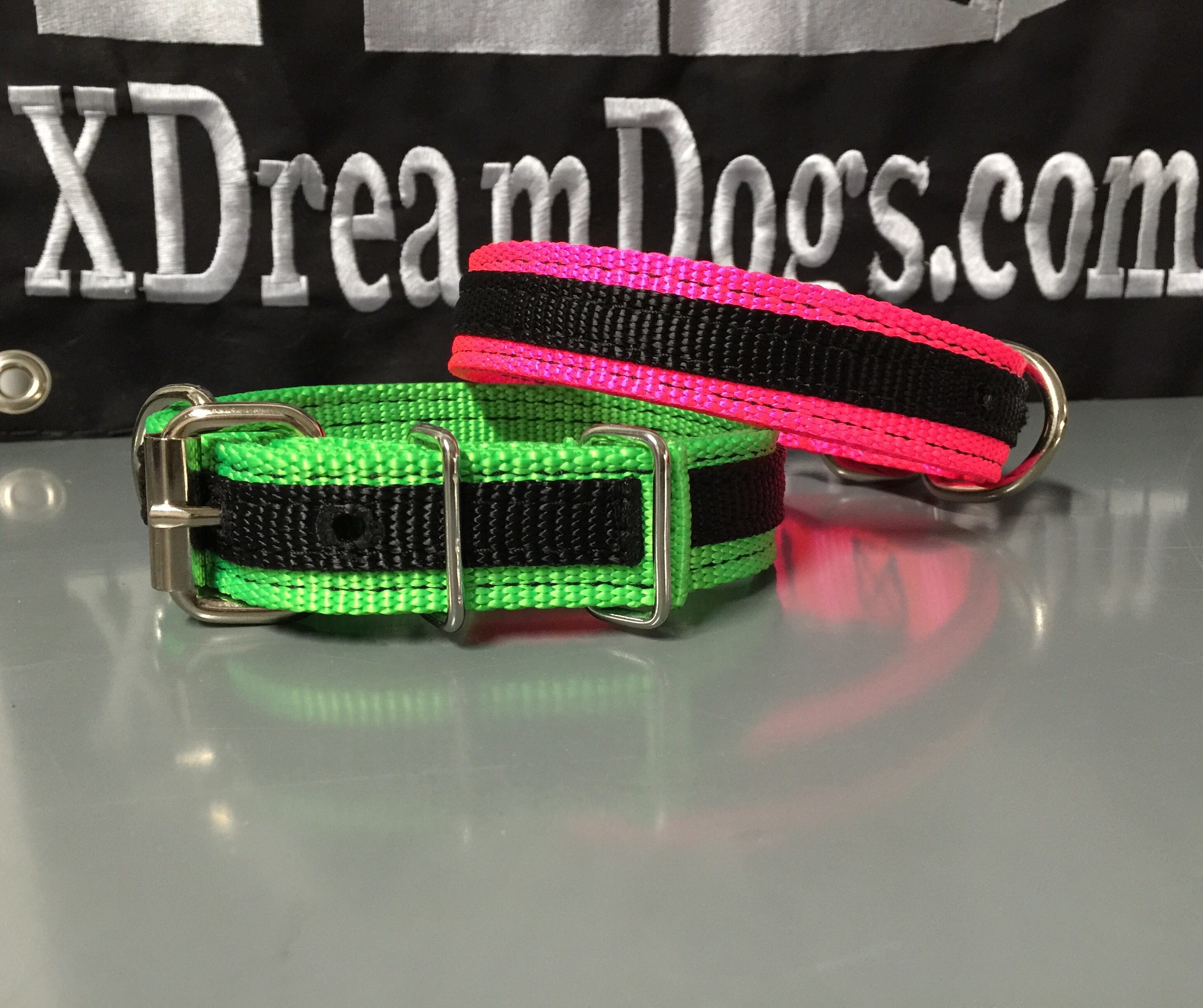 Custom 1″ Wide Nylon Dog Collars XDream Dogs