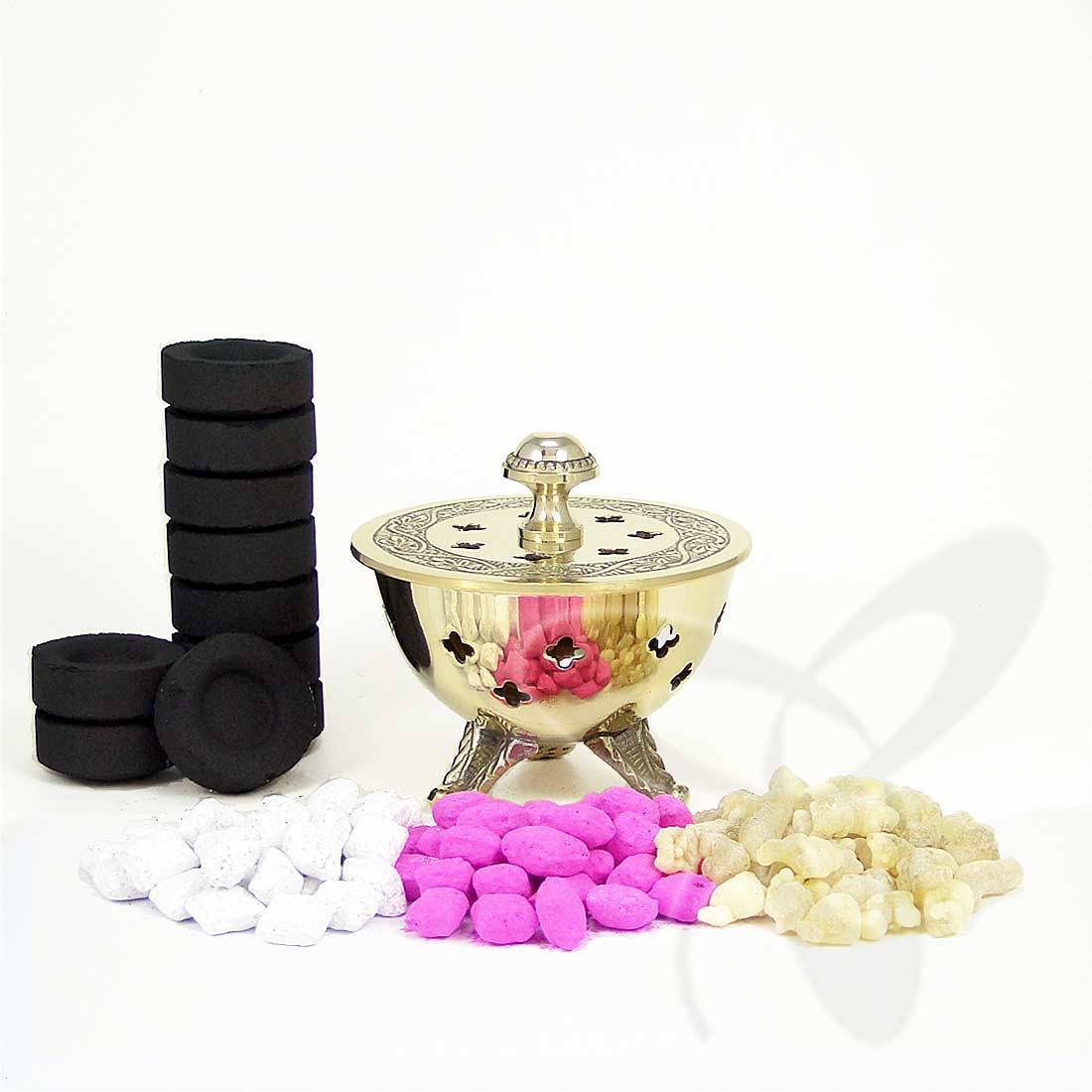 Handmade Censer Set Brass church incense burner thurible altar