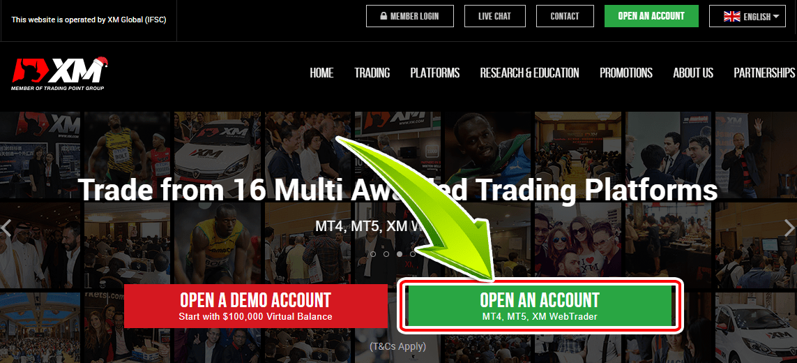 Members area access, create xm real account.