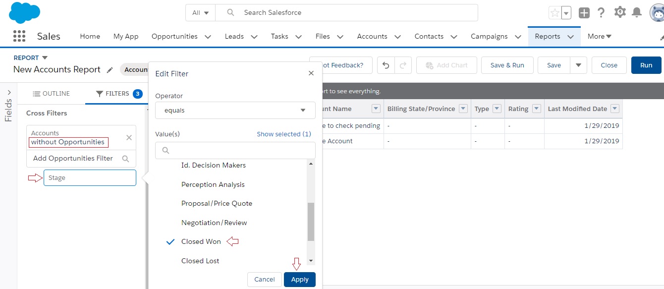 How to Create Cross Filter in Salesforce Report Xenler Consulting