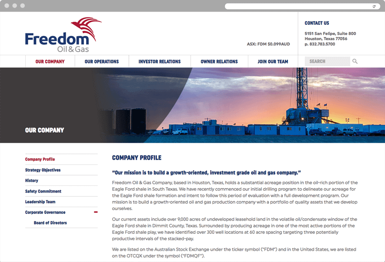 Freedom Oil & Gas Xenn Creative