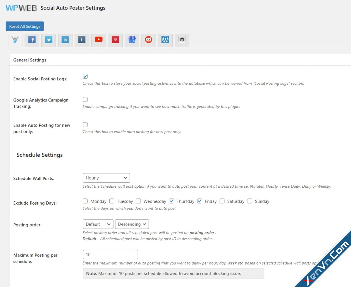Social Auto Poster WordPress Post Scheduler & Reposter Plugin 5.3.