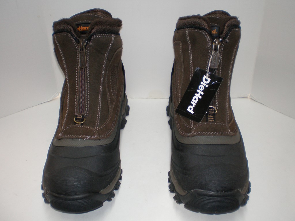 NIB Mens DieHard Waterproof Zipper Zip Up Winter / Snow Boots 20769 Brown eBay