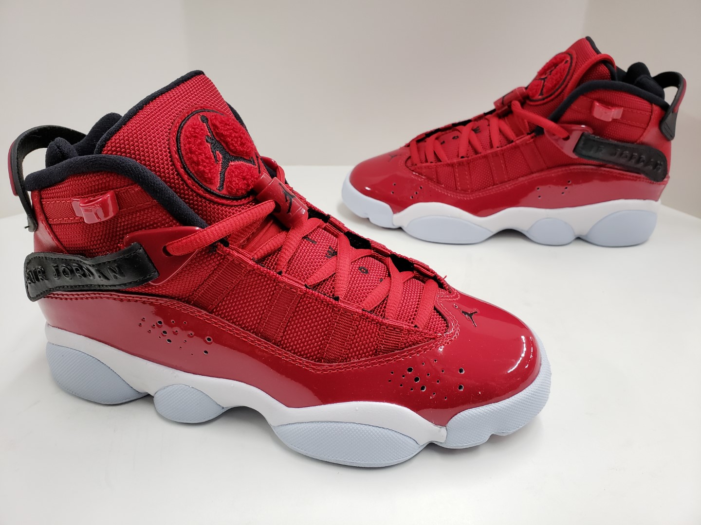 6 rings red and white free shipping on all orders