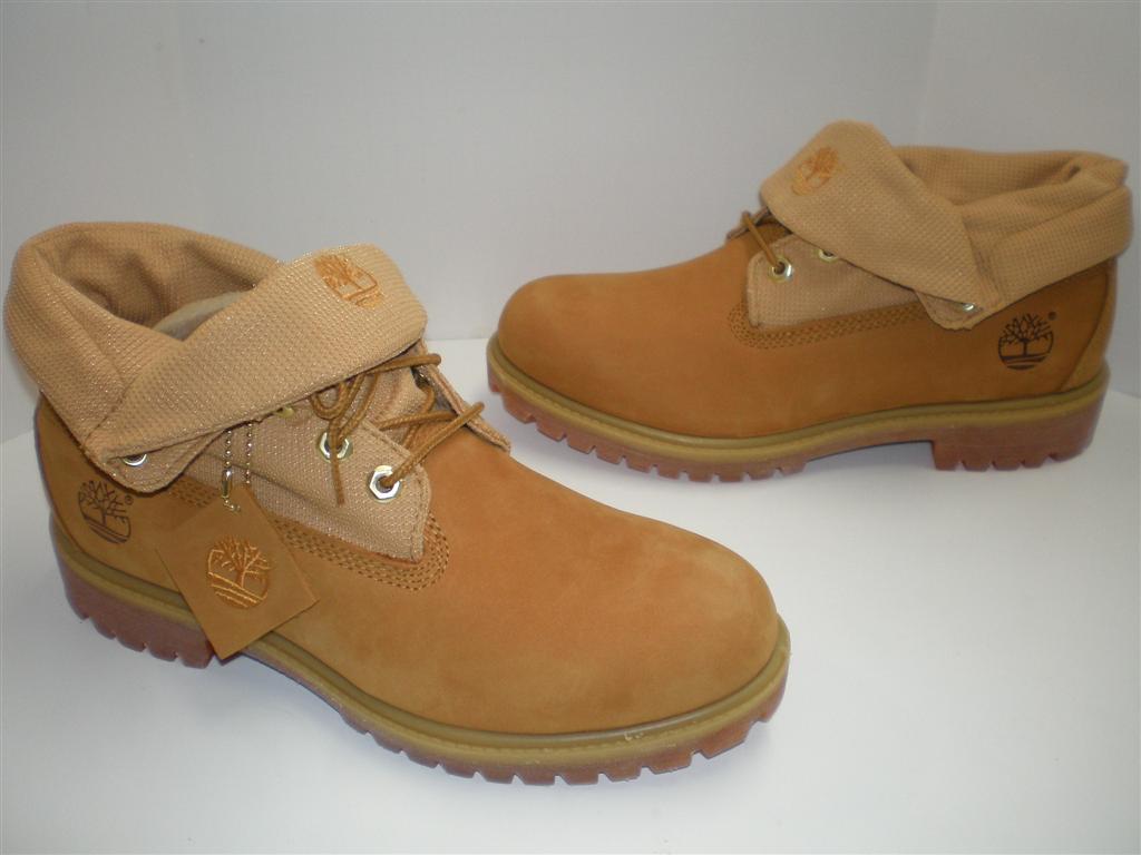 NIB Mens Timberland Roll Top Roll Down Boots 92526 Wheat Medium Width