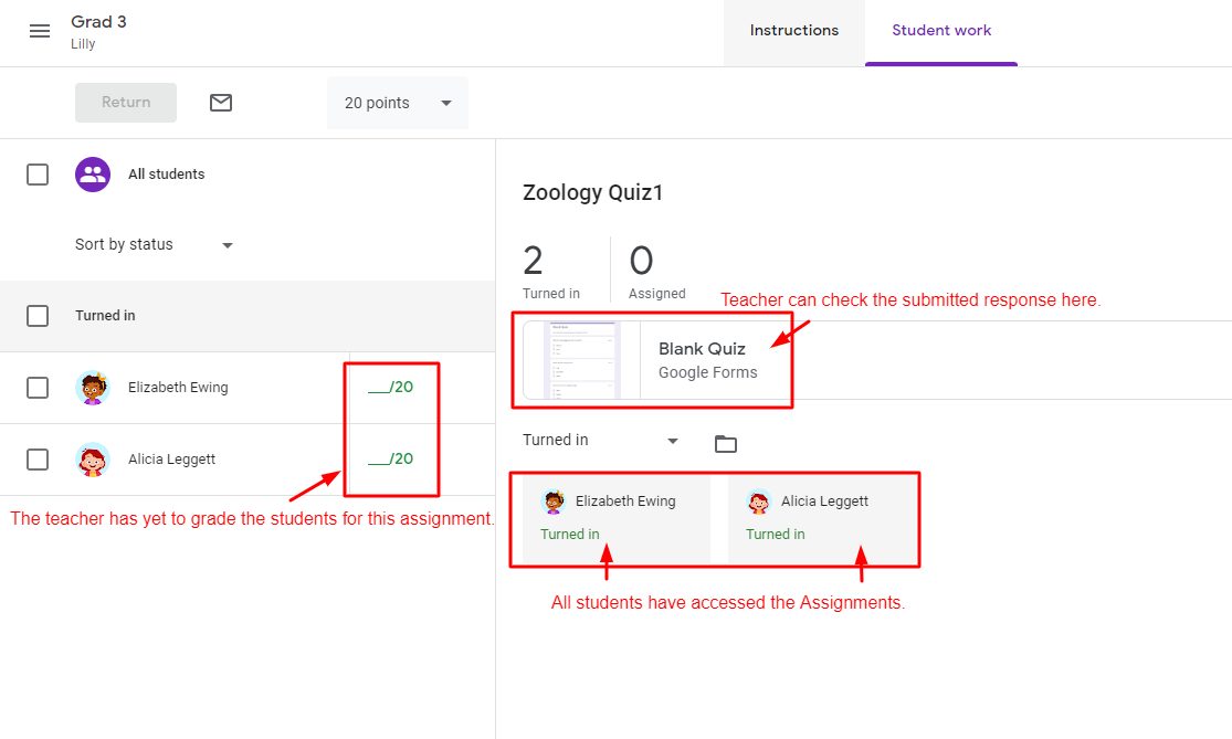 access assignments in Google Classroom
