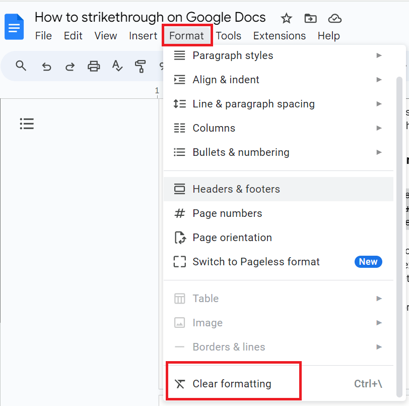 How to strikethrough on Google Docs xFanatical