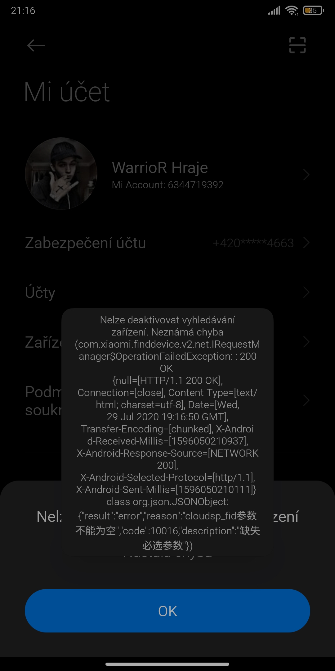 New Can't turn off find device Xiaomi European Community