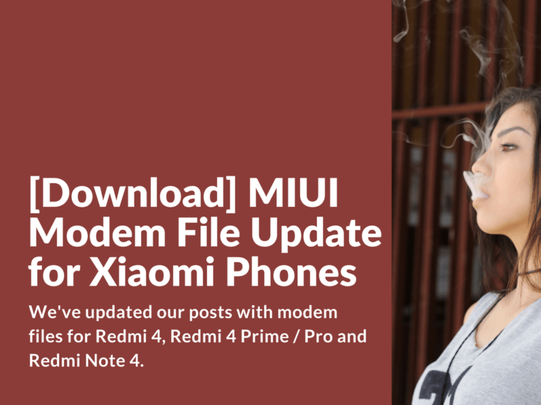 Modem Files for Xiaomi Redmi Note 4 Xiaomi Firmware