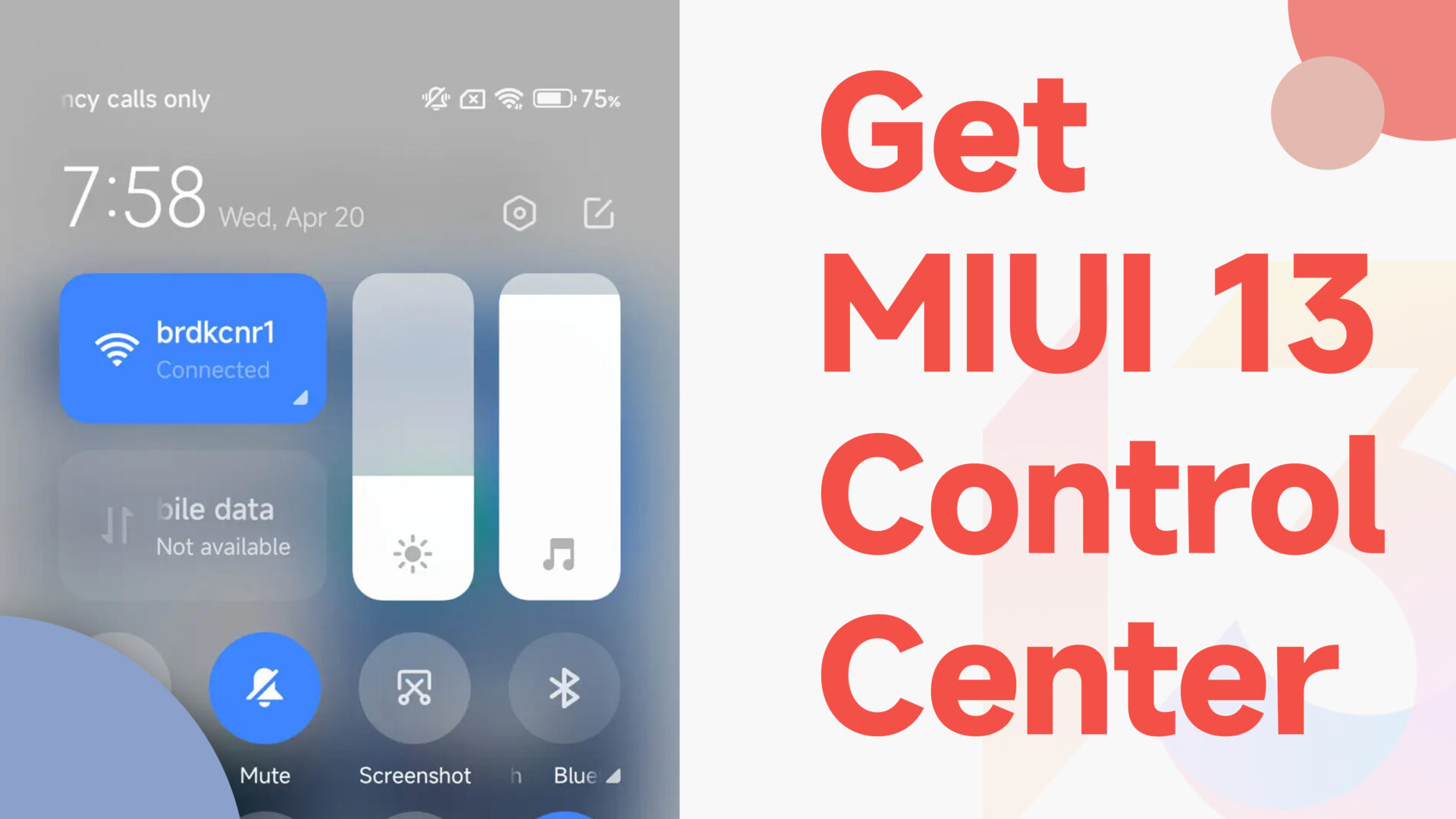 How to enable MIUI 13 Control Center that changed with the new MIUI
