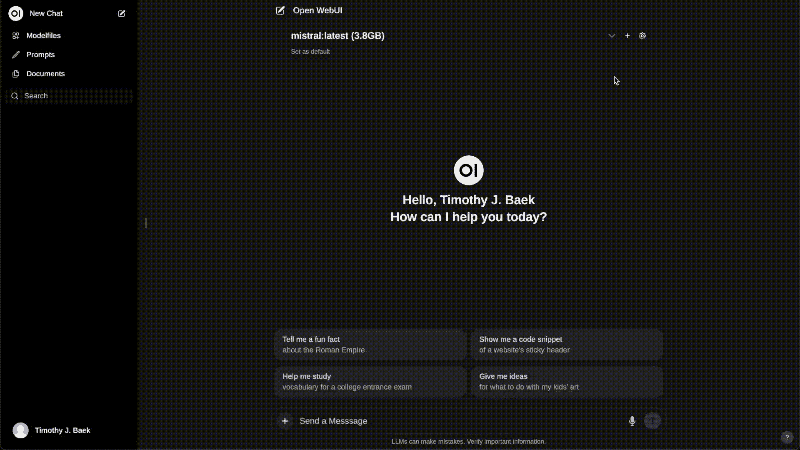 [开源] Open WebUI - 模型 Ollama / OpenAI 对话界面 - 小羿