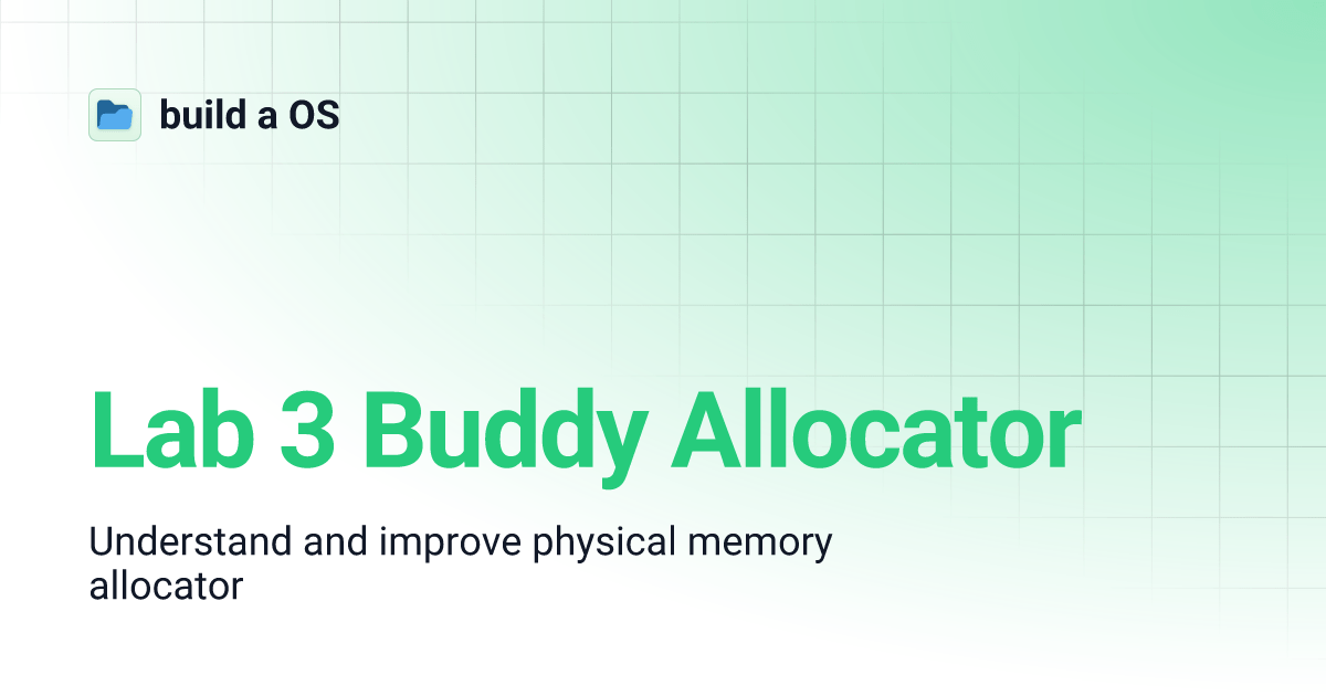 Lab 3 Buddy Allocator build a OS