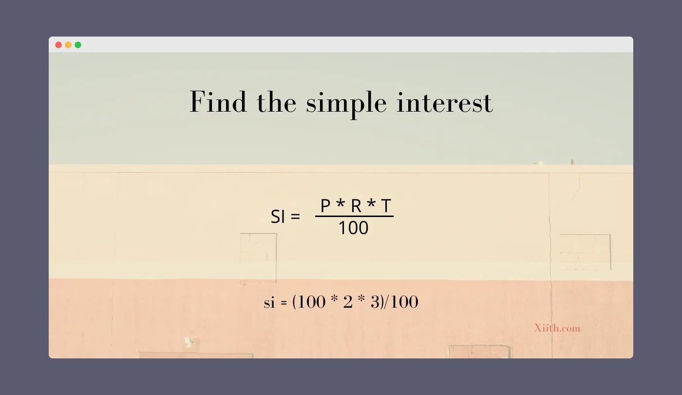 C++ Program to calculate simple interest using function overloading