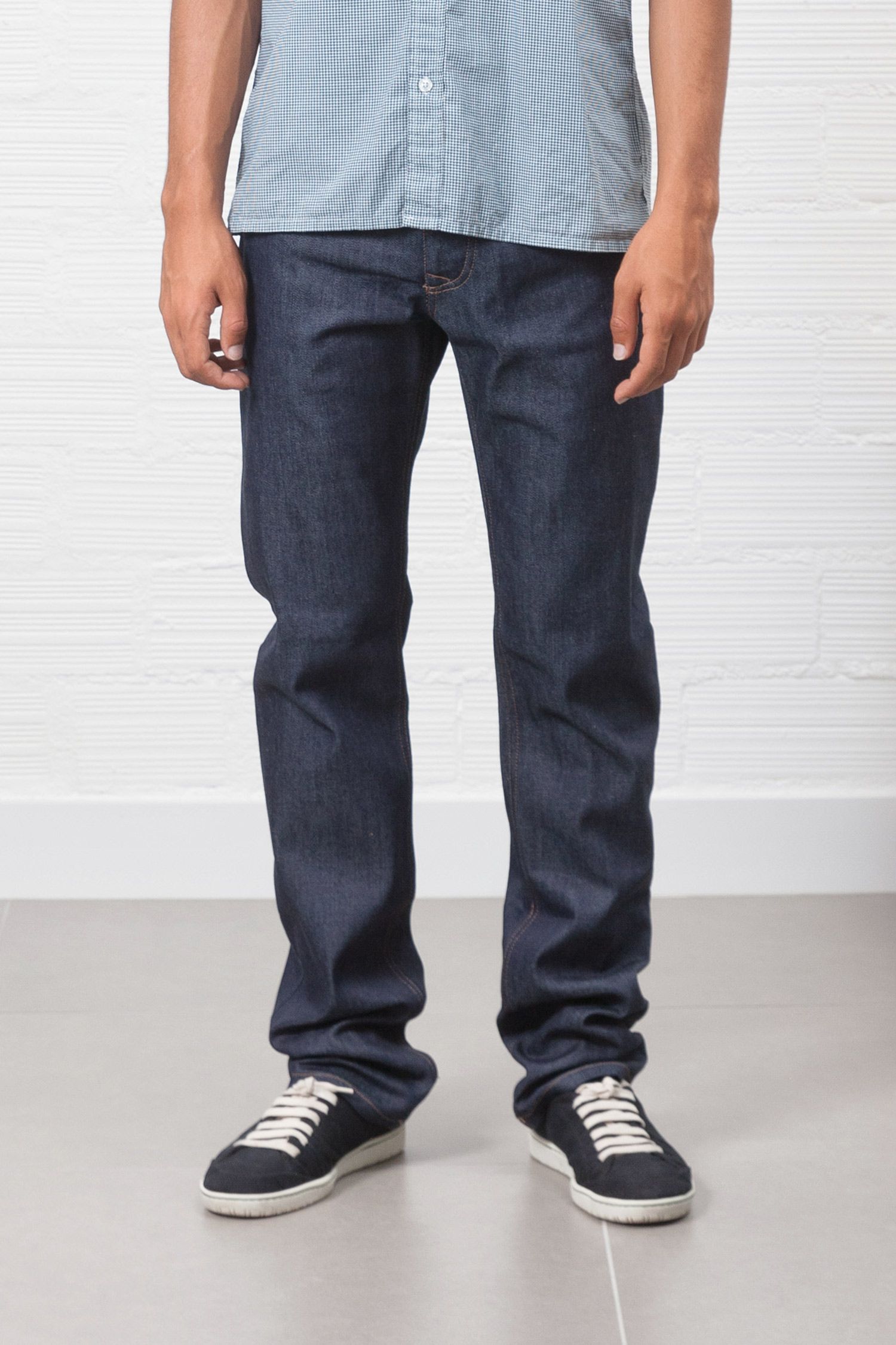 Raw Organic Denim Regular Jeans for Man Xiro Atlantic Denim