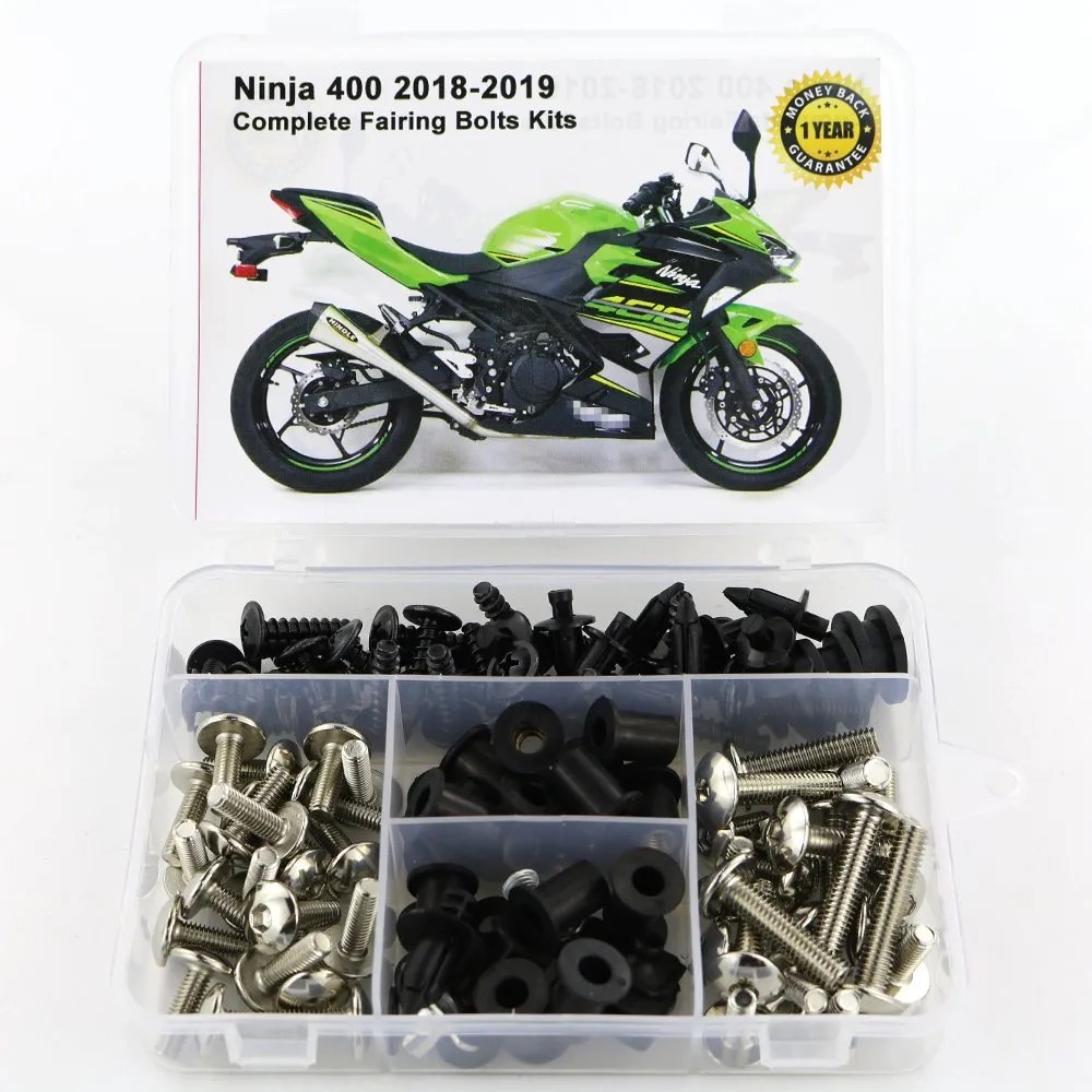Steel Kawasaki Ninja 400 Fairing Bolts Kit 20182024