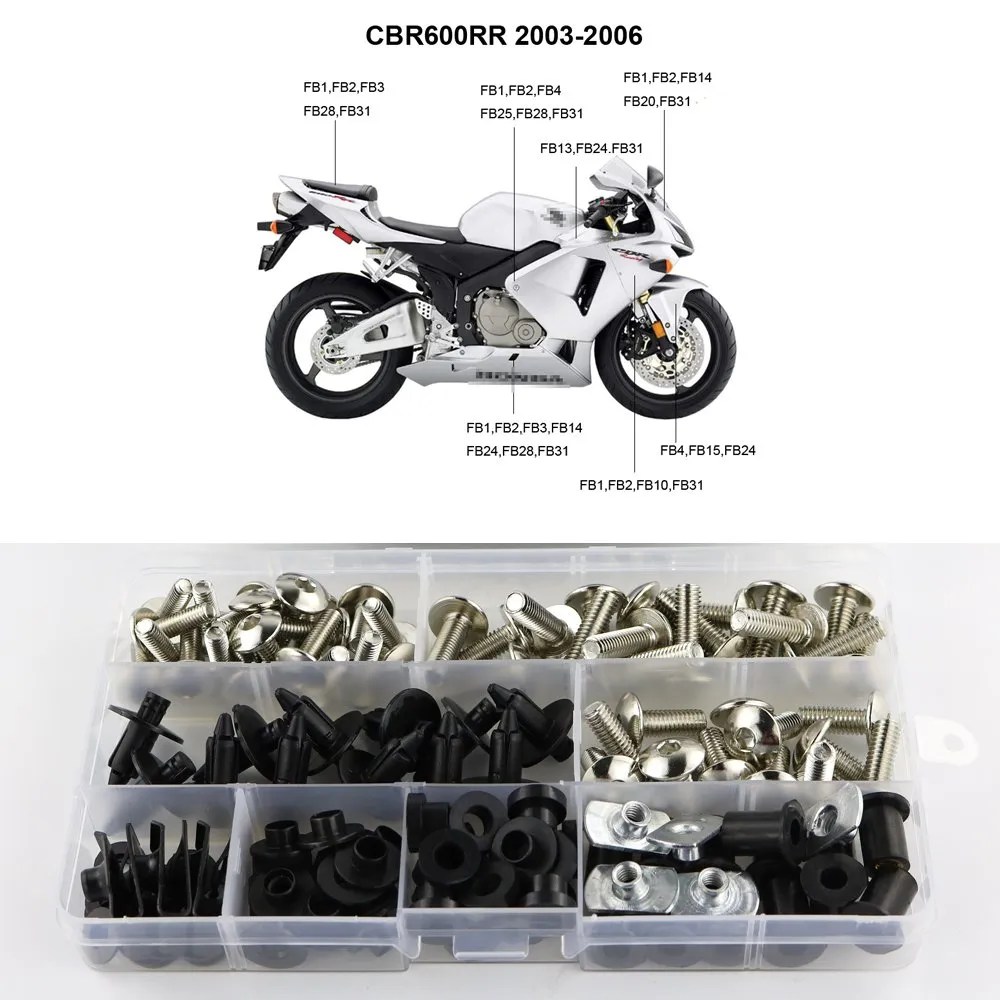 Steel Complete Fairing Bolts Kit HONDA CBR600RR 20032006 Xitomer