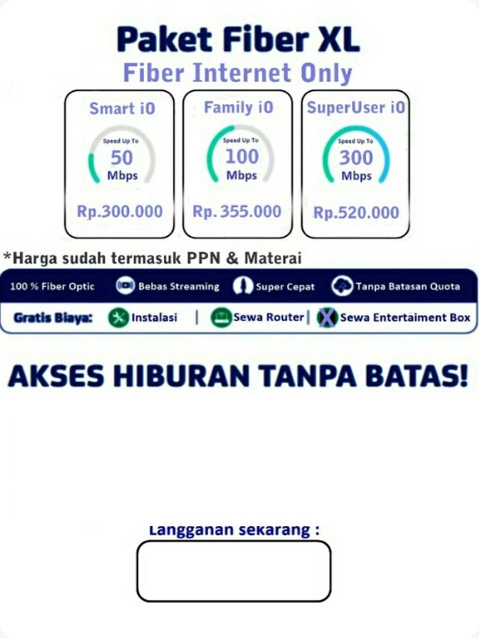 Tarif XL Home terbaru Bulan Februari 2021 XL Home Fiber